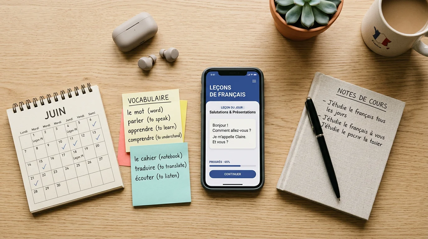 Organisation d'une routine quotidienne d'apprentissage linguistique sur trente jours
