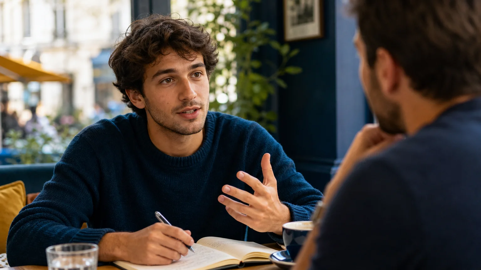 Échange oral entre un participant et un tuteur pendant une immersion linguistique